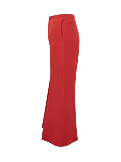 Calcaterra Flared Trousers In Red