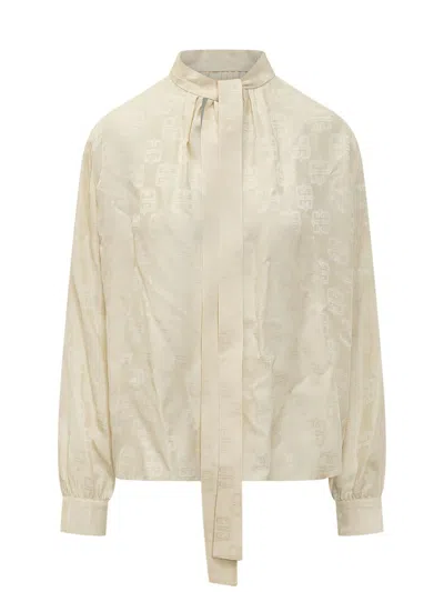 Givenchy Blouse With 4g Logo In Beige