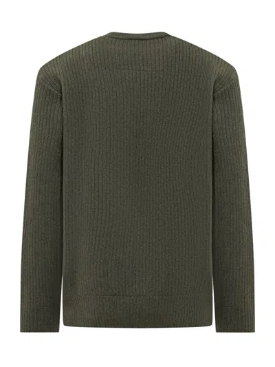 Givenchy Oversize Wool Crew Neck Sweatshirt In Green