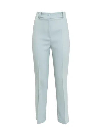 Hebe Studio The Smoking High Waist Cady Pants In Blue