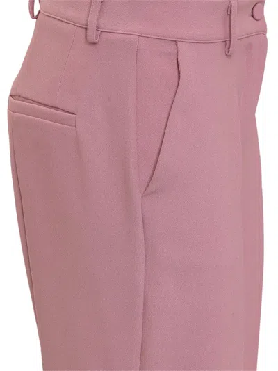 Hebe Studio High Waist Slim Trousers In Pink