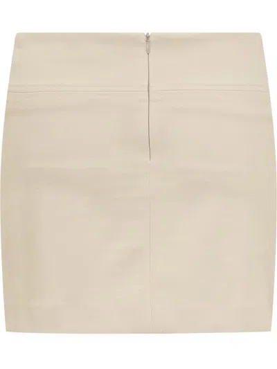 Jucca Flap-pockets Mini Skirt In Beige