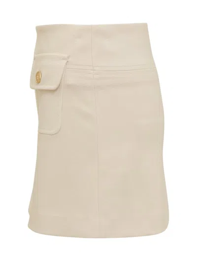 Jucca Flap-pockets Mini Skirt In Beige
