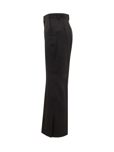 Lanvin Black Pleated Pants With Invisible Zip In Black