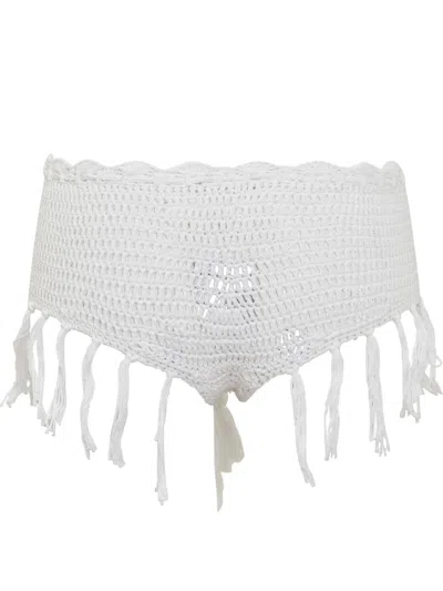 Matimì Crochet-knit Shorts In White