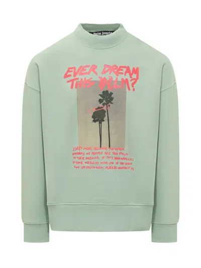 Palm Angels Sweatshirt Palm Dream In Green