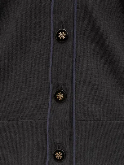 Tory Burch Black Wool-silk Blend Top