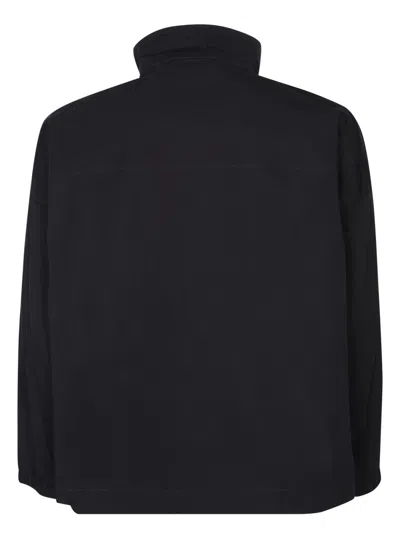 Dsquared2 Logo-print Poplin Half-zip Jacket In Black