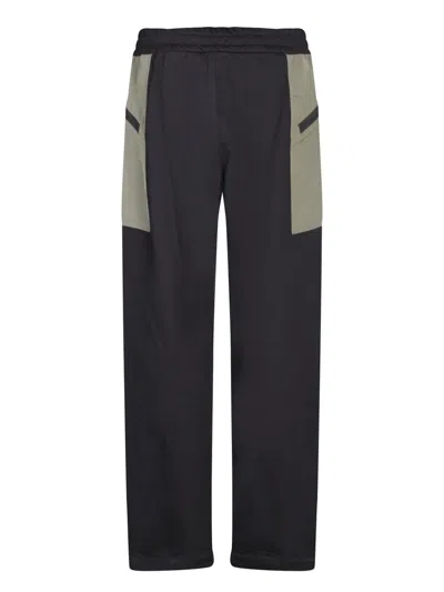 Alexander Mcqueen Contrast-pocket Cotton Track Pants In Deepblack