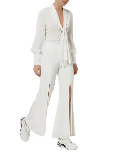 Alexis Flared Trousers In White