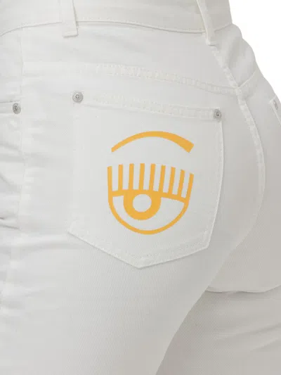 Chiara Ferragni Knee-length Bermuda Shorts In White
