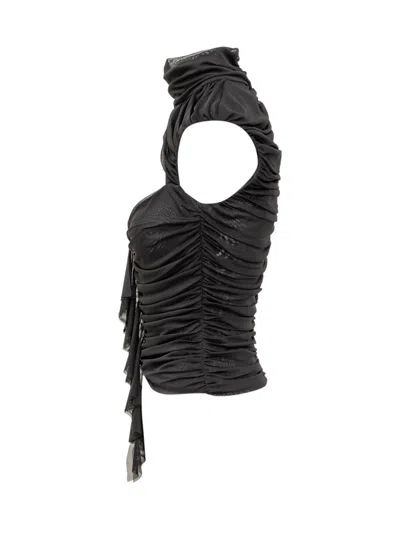 De La Vali Tiramisu Top In Black
