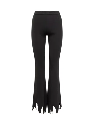 Jw Anderson J. W.anderson Stretchy High Waist Pants With Laser-cut In Black