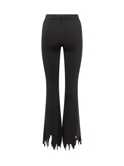 Jw Anderson J. W.anderson Stretchy High Waist Pants With Laser-cut In Black