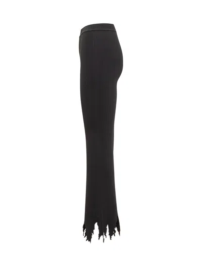 Jw Anderson J. W.anderson Stretchy High Waist Pants With Laser-cut In Black