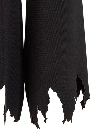 Jw Anderson J. W.anderson Stretchy High Waist Pants With Laser-cut In Black