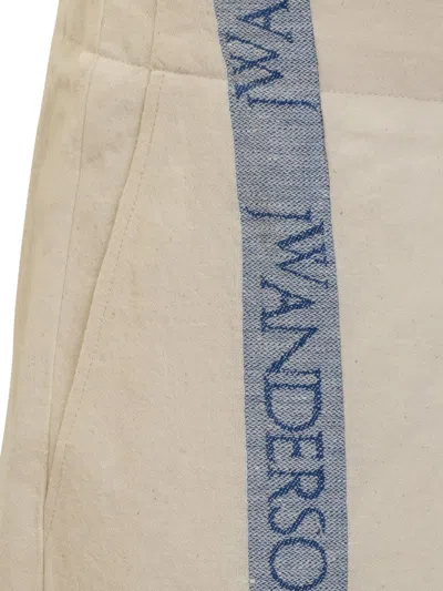Jw Anderson Linen And Cotton Shorts In Beige