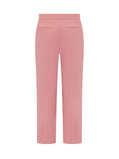 Msgm Straight-leg Cropped Trousers In Pink