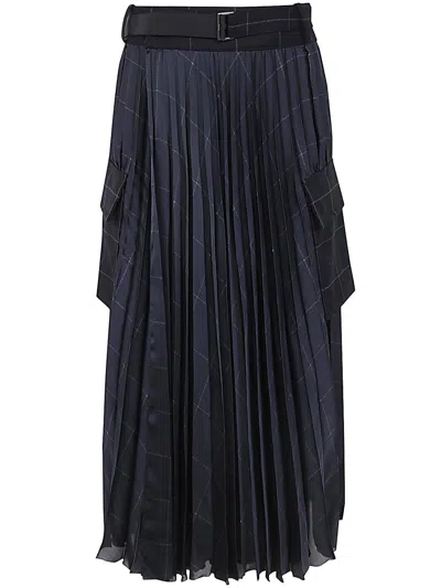 Sacai Women's Cable Knit Zippered Cardigan In Black