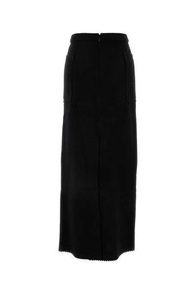 Max Mara Black Galosce Skirt In Black