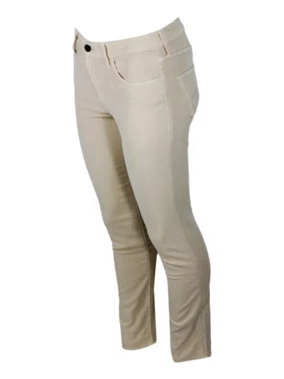 Jacob Cohen Corduroy Trousers In Beige
