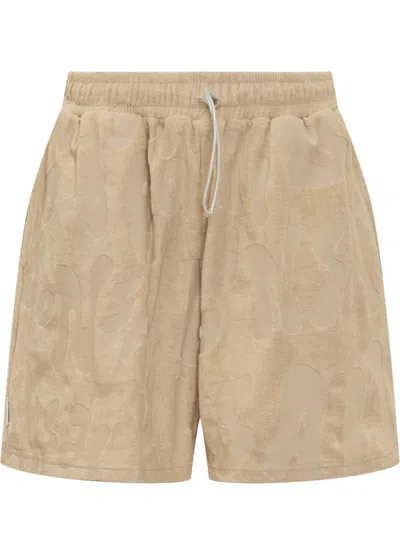 Bonsai Terry Beige Bermuda Shorts In Beige