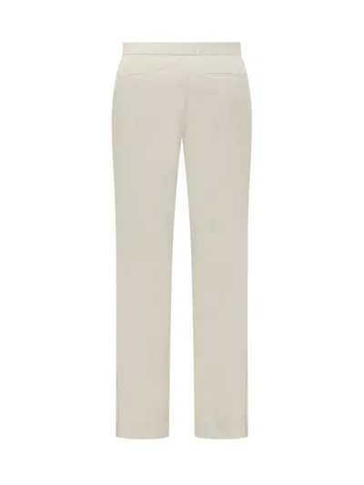 Fabiana Filippi Crepe Trousers Beaded Elastic Waistband In White