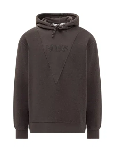 Jw Anderson Logo Reverse Hoodie In Black