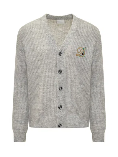 Drôle De Monsieur Cardigan With Logo In Grey