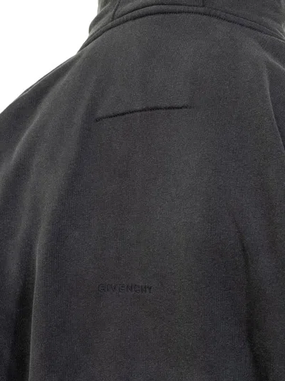 Givenchy Cotton Sweatshirt With Front Pouch Pocket In Black