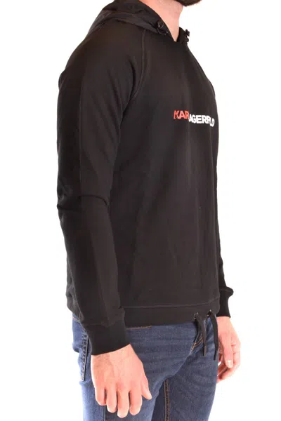 Karl Lagerfeld Men's Black Cotton Sweatshirt In Black