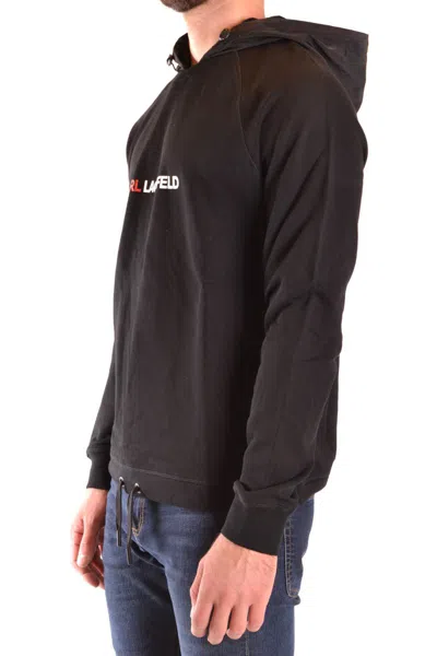 Karl Lagerfeld Men's Black Cotton Sweatshirt In Black