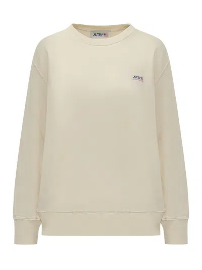 Autry Logo Label Jersey Sweatshirt In Yellow