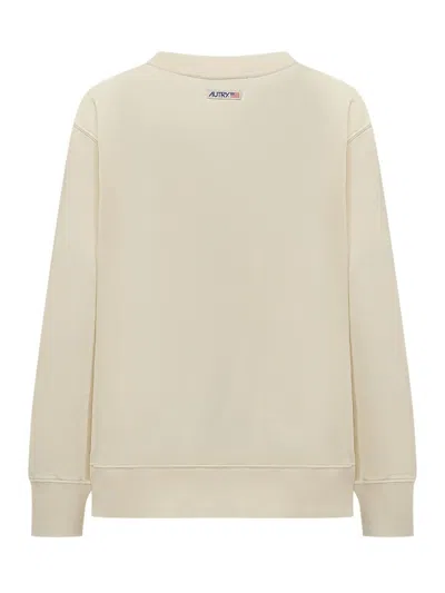 Autry Logo Label Jersey Sweatshirt In Yellow