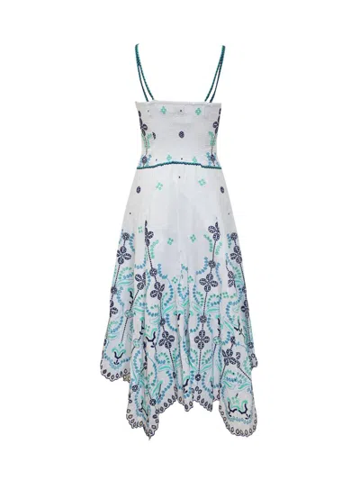 Charo Ruiz Omelia Embroidered Maxi Dress In White