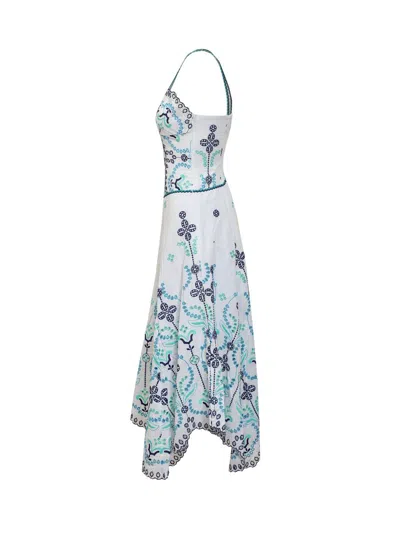 Charo Ruiz Omelia Embroidered Maxi Dress In White
