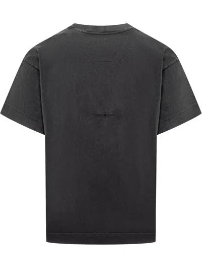 Givenchy Cotton Crew Neck T-shirt With Graphic Print In Black