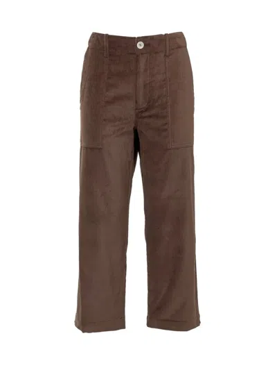Shop Jejia Pants With Pockets In Brown