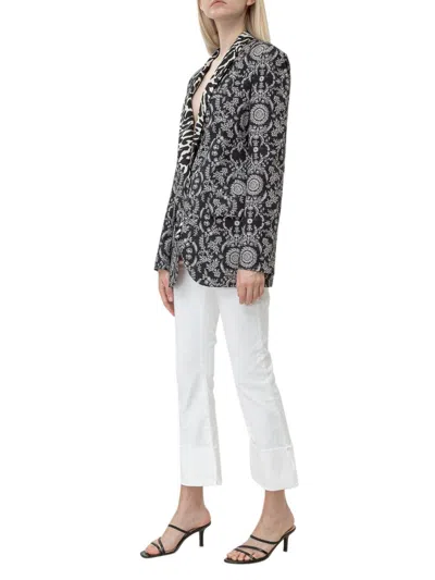 Maurizio Massimino Zebra Belt Jeans In White