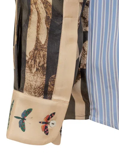 Pierre-louis Mascia Pierre Louis Mascia Cotton And Silk Shirt In Blue