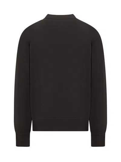 Ferragamo Logo-embroidered Sweatshirt In Black
