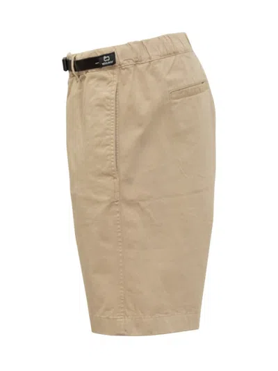 Woolrich Shorts In Jeans In Beige