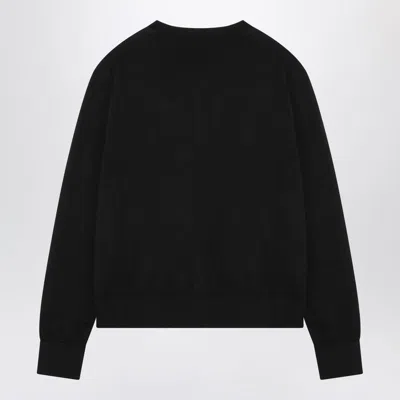 Polo Ralph Lauren Black Cotton Blend Cardigan In Black