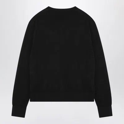 Polo Ralph Lauren Black Cotton Blend Cardigan In Black