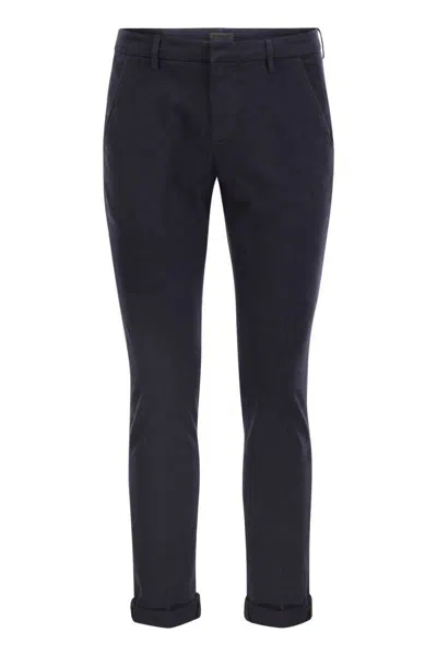 Dondup Men's Gaubert - Slim-fit Gabardine Trousers In Blue
