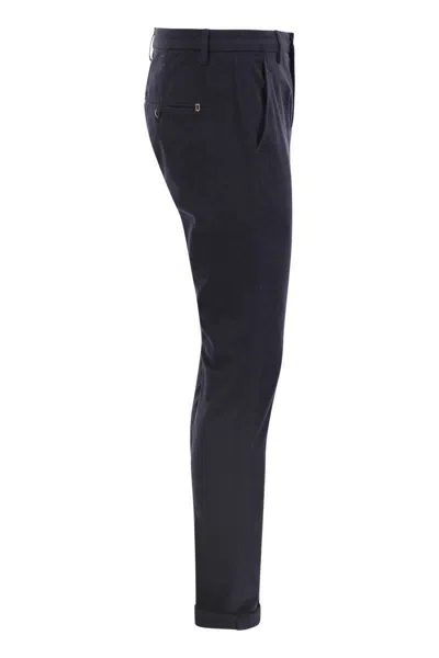 Dondup Men's Gaubert - Slim-fit Gabardine Trousers In Blue