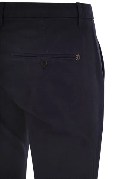 Dondup Men's Gaubert - Slim-fit Gabardine Trousers In Blue
