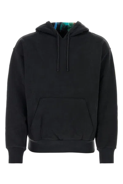 Givenchy Cotton Sweatshirt With Front Pouch Pocket In Fadedblack