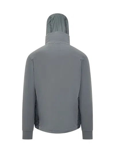 C.p. Company Ripstop-panels Zipped Hooded Jacket In Blue