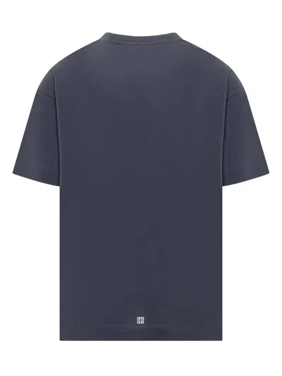 Givenchy Man Deep Blue T Shirt And Polo Bm71 J8 In Blue